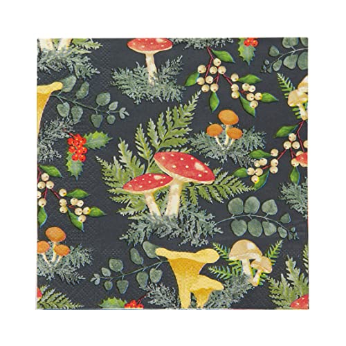 Talking Tables 20 STK. Waldpilz Servietten – recycelbare Papierservietten für Weihnachten, Kinderparty, Winter, Decoupage, Thanksgiving 33 x 33 cm von Talking Tables