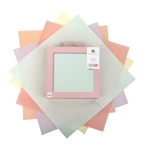 Talking Tables Hübsche pastellfarbene Servietten | Recycelbare und hochwertige weiche Einweg-Servietten für Geburtstagsparty-Geschirr für Kinder, Babyparty, Junggesellenabschied, Picknick, Decoupage Talking Tables Hübsche pastellfarbene Servietten | Recycelbare und hochwertige weiche Einweg-Servietten für Geburtstagsparty-Geschirr für Kinder, Babyparty, Junggesellenabschied, Picknick, Decoupage von Talking Tables