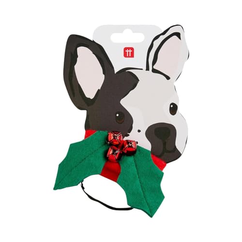 Talking Tables Christmas Dress Up Dog Collar Pet Accessory with Holly Leaf Design von Talking Tables