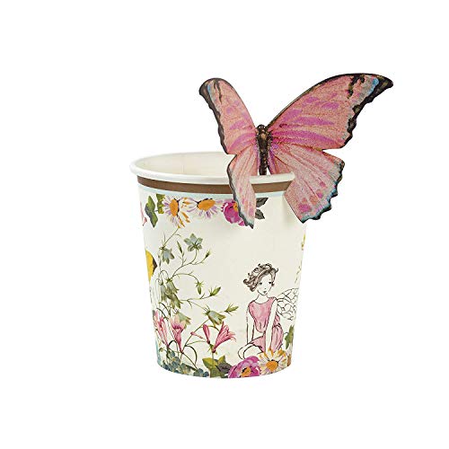 Talking Tables Lot de 12 gobelets en carton à motif floral féerique, Fées, Papillons, Hauteur 20 cm Talking Tables Lot de 12 gobelets en carton à motif floral féerique, Fées, Papillons, Hauteur 20 cm von Talking Tables