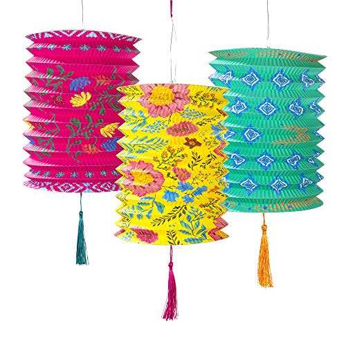 Talking Tables PAPERLANTERN Boho Paper Lanterns 3Pk, Papier, Rose von Talking Tables
