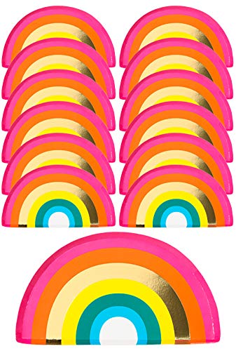 Talking Tables Rainbow Shaped Plate, With Foil (12Pk) von Talking Tables
