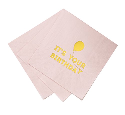 Talking Tables We Heart Birthdays Papierservietten für Geburtstagsparties, pink, 33 cm (16 Stück) von Talking Tables