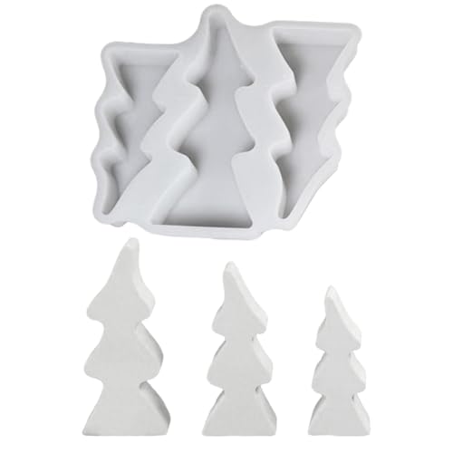 Silikonformen Gießformen Weihnachten Kerzenformen zum Gießen,2/3 PCS Weihnachtsbaum Silikonform Weihnachten Gips Zum Gießen Gießformen Silikon Giessformen Silikon Gießform Weihnachten Tannenbaum (A) von Talleros