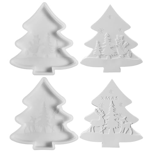 Silikonformen Gießformen Weihnachten Kerzenformen zum Gießen,2/3 PCS Weihnachtsbaum Silikonform Weihnachten Gips Zum Gießen Gießformen Silikon Giessformen Silikon Gießform Weihnachten Tannenbaum (I) von Talleros