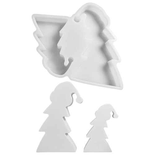 Silikonformen Gießformen Weihnachten Kerzenformen zum Gießen,2/3 PCS Weihnachtsbaum Silikonform Weihnachten Gips Zum Gießen Gießformen Silikon Giessformen Silikon Gießform Weihnachten Tannenbaum (K) von Talleros