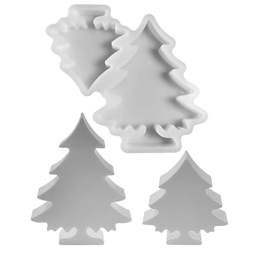Silikonformen Gießformen Weihnachten Kerzenformen zum Gießen,2/3 PCS Weihnachtsbaum Silikonform Weihnachten Gips Zum Gießen Gießformen Silikon Giessformen Silikon Gießform Weihnachten Tannenbaum (G) von Talleros