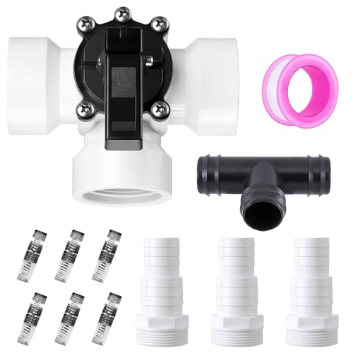 Talleros 12 Stück Bypass Set für Pool Solarweiche,3 Wege Ventil Pool,Komplettset für Poolschlauch 32 und 38mm Schlauchschellen Sandfilteranlagen Poolheizung Wärmepumpe Solarheizung (01) von Talleros
