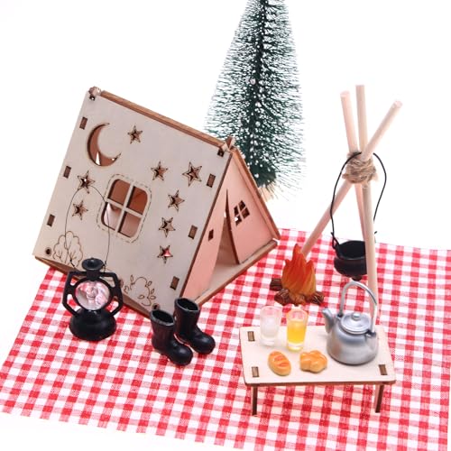 Talleros Wichtel Zubehör, Wichtelhaus Weihnachtswichtel Set Wichtel Set Weihnachtswichtel Zubehör Wichtelhaus Bastelset Wichteltür Miniatur Puppenhaus Wichtelzubehör für Weihnachten Advent (B) von Talleros