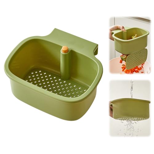 Waschbecken Filterablage Lagerregal Küchensieb,Snap-Button Spülbecken Sieb Wasserhahn Hängend,Abnehmbare Waschbecken Sieb Multifunktionaler Abflusskorb Organizer für Waschen in Küche (02, 01) von Talleros