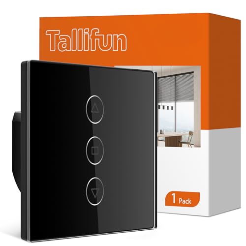 Tallifun Smart Rolladenschalter Wlan Jalousieschalter Rolladensteuerung mit Touchpanel, Funktioniert mit Alexa/Google Assistant/Siri, Benötigt Nullleiter 8 * 8cm Tallifun Smart Rolladenschalter Wlan Jalousieschalter Rolladensteuerung mit Touchpanel, Funktioniert mit Alexa/Google Assistant/Siri, Benötigt Nullleiter 8 * 8cm von Tallifun