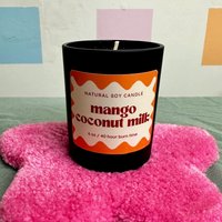 Mango-Kokosmilch | Hand Gegossen Sojawachs Kerze Handarbeit Farbstofffrei Ungiftig Haustier Und Familie Sicher Mango-Kokosmilch | Hand Gegossen Sojawachs Kerze Handarbeit Farbstofffrei Ungiftig Haustier Und Familie Sicher von TallyPlantClub