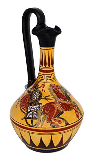 Talos Artifacts Achilles-on-Chariot – Dionysus Oinochoe Amphora Vase Pottery – Antike Griechenland von Harilla