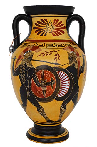 Trojanische Kriegsschlacht-Amphorenvase, Keramik, antike griechische Mythologie, Homer von Harilla