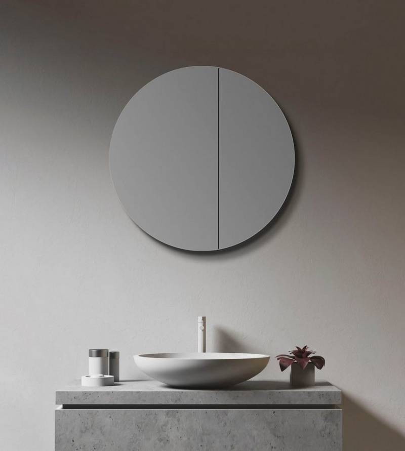 Talos Badezimmerspiegelschrank Ø: 60 cm, aus Aluminium und Echtglas, IP24 von Talos