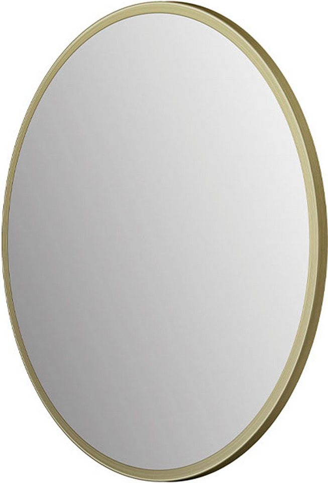 Talos Badspiegel Picasso gold Ø 25 cm, hochwertiger Aluminiumrahmen von Talos