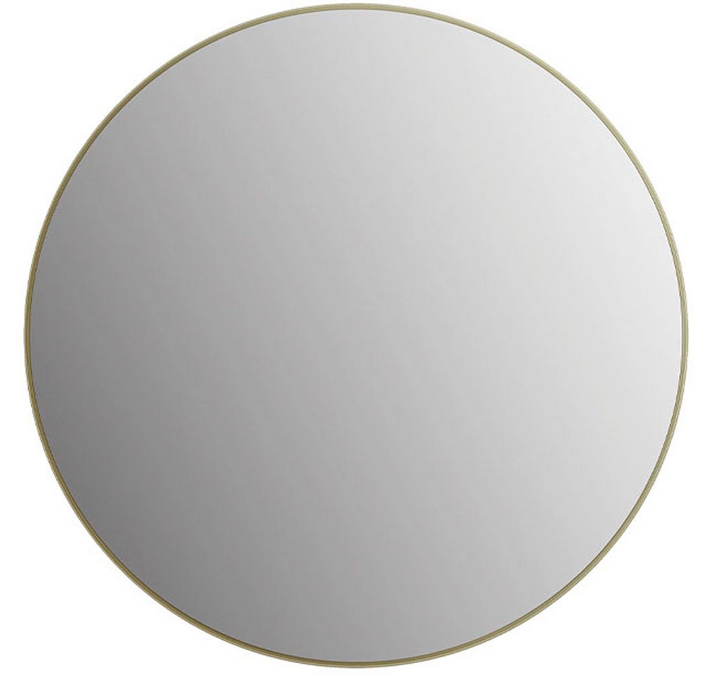 Talos Badspiegel Picasso gold Ø 80 cm, hochwertiger Aluminiumrahmen von Talos