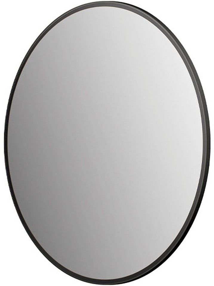 Talos Badspiegel Picasso schwarz Ø 40 cm, hochwertiger Aluminiumrahmen von Talos