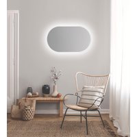 Talos Dekospiegel "LED Design Spiegel oval weiß, 45x75 cm" LED Beleuchtung von Talos