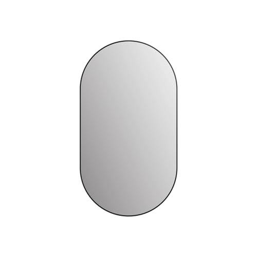Talos Picasso Design Spiegel schwarz 50x90 cm - mit hochwertigem Aluminiumrahmen für Zeitloses Ambiente - Perfekter Badezimmerspiegel und Wandspiegel von Talos