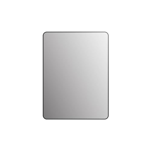 Talos Picasso Design Spiegel schwarz 60x80 cm - mit hochwertigem Aluminiumrahmen für Zeitloses Ambiente - Perfekter Badezimmerspiegel und Wandspiegel von Talos