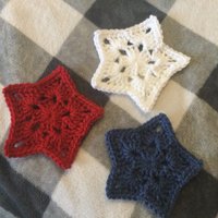 4. Juli Häkeln Trinken Untersetzer - Set Von 4 Sterne Weich Und Ruhig von TalulaCrafts