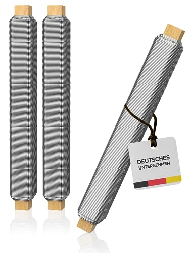 Talvani® Premium Basteldraht 3X | in Silber | ø 0,80 mm, 30 m | – Flexibler Blumendraht zum Basteln – Rostfreier Draht, DE Versand – Verbesserter Bindedraht für Pflanzen von Talvani