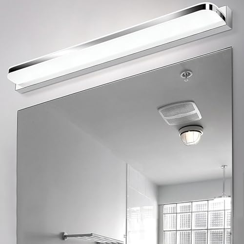 Talwei Spiegelleuchte Badleuchte, Badlampe Wand Edelstahl, Spiegellampe Bad 42cm 9W Für Die, Led Lampe 230V Naturweiß 4000K Wandlampe Badezimmer IP44 Wasserdicht (Neutralweiß) von Talwei