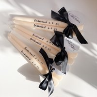 Personalisierte Handgeschriebene Brautjungfer Kerze, Hochzeit, Trauzeugin, Bridesman, Abendessen Kerze Tischdekor Handgemachtes Geschenk von Tamburrinis