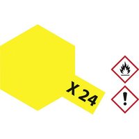 Tamiya Acrylfarbe Klar-Gelb (glänzend) X-24 Glasbehälter 23ml von Tamiya