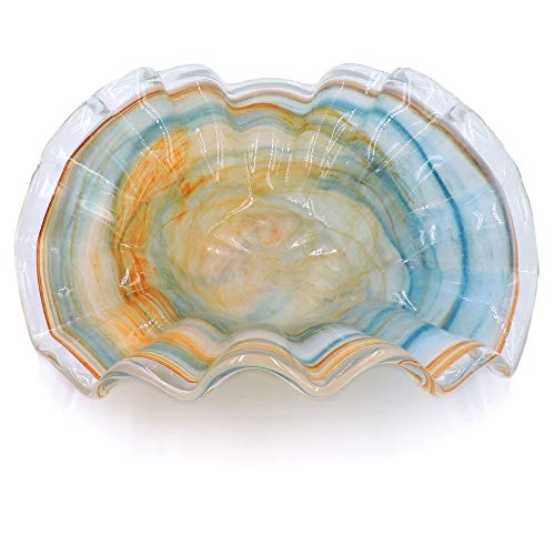 Tammaro Home Murano Glasschale Schale Glas im Murano Rost Chrom Farbenes von Tammaro Home