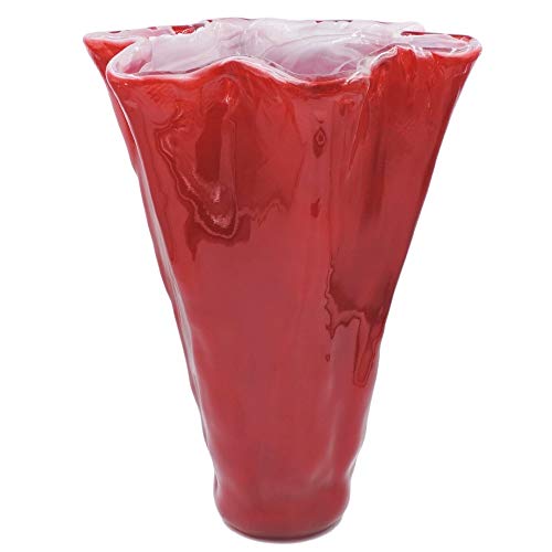 Tammaro Home Tide Iris Rot Murano Glas Vase von Tammaro Home