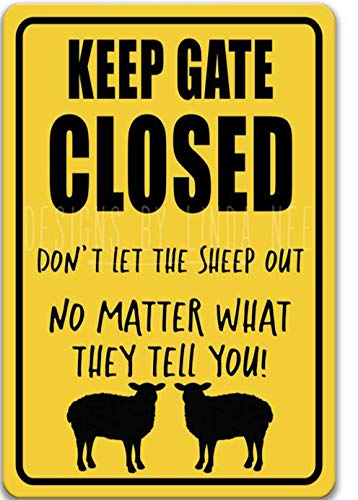 Keep Gate Closed Sheep Sign Funny Sheep Sign Sheep Decor Sheep Lover Farm Sign Livestock Sign Funny Farm Sign Sheep Stall Sign Barn Pis311 Retro Style Wall Decor Metal Sign Poster 20,3 x 30,5 cm Keep Gate Closed Sheep Sign Funny Sheep Sign Sheep Decor Sheep Lover Farm Sign Livestock Sign Funny Farm Sign Sheep Stall Sign Barn Pis311 Retro Style Wall Decor Metal Sign Poster 20,3 x 30,5 cm von TammieLove