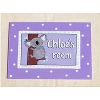 Personalisiertes Handgemaltes Türschild Fürs Kinderzimmer von TammnoonyKids