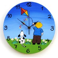 Runde Handbemalte Wanduhr von TammnoonyKids