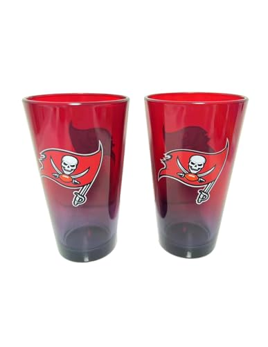 Tampa Bay Buccaneers NFL Pint Gläser Glas Set 2er-Set 475 ml von Tampa Bay Buccaneers