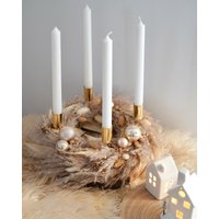 Boho Adventskranz „Pampalove" - Türkranz, Tischkranz Trockenblumen Kranz Boho Adventskranz „Pampalove" - Türkranz, Tischkranz Trockenblumen Kranz von Tanafleur