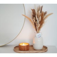 Boho Trockenblumenstrauß "Pampa Love" Creme/Beige Mit Keramikvase - Strauß Für Tisch Dekoration Hochzeit von Tanafleur