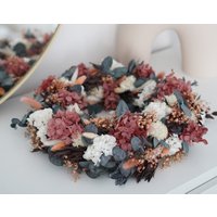 Trockenblumenkranz Blumenmix Xl - Tischkranz Türkranz- Dekokranz Trockenblumen Kranz Herbst von Tanafleur