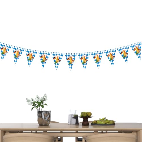 Tanakeji Oktoberfest Wimpelkette | Bayerische Girlanden Flaggen | Fotodeko Wimpel Banner Für Bierfest | Deutsche Partydekoration Für Feiern Draußen Und Feste von Tanakeji