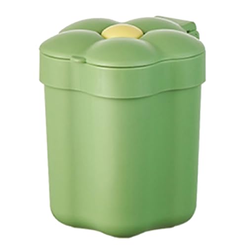 Tanant Mini-Mülleimer für die Arbeitsplatte, Mini-Mülleimer mit Deckel – Abnehmbarer Kleiner Mülleimer, Kleiner Mülleimer mit Großer Öffnung, Aufbewahrungspapierkorb(Grün) von Tanant