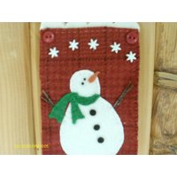 Taschen-Schneemann-Ornament von TandDStichesPlus