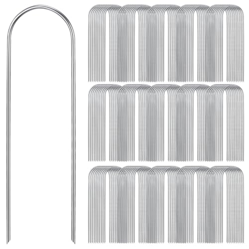 Tandefio 200 Stück Tropfbewässerungsrohrpfähle, 15,2 cm, Gartennadeln, Landschaftsklammern, Sicherungsheringe, verzinkt, für Rasen, Hof, U-Heringe für Schlauch, Hühnerdraht, Unkrautbarriere, Stoff Tandefio 200 Stück Tropfbewässerungsrohrpfähle, 15,2 cm, Gartennadeln, Landschaftsklammern, Sicherungsheringe, verzinkt, für Rasen, Hof, U-Heringe für Schlauch, Hühnerdraht, Unkrautbarriere, Stoff von Tandefio