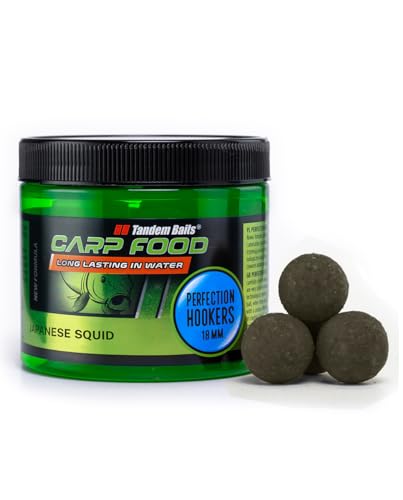 Tandem Baits Karpfen Futter Angelfutter Hakenköder Perfection Hookers 18 mm 120 g Japanischer Tintenfisch von Tandem Baits