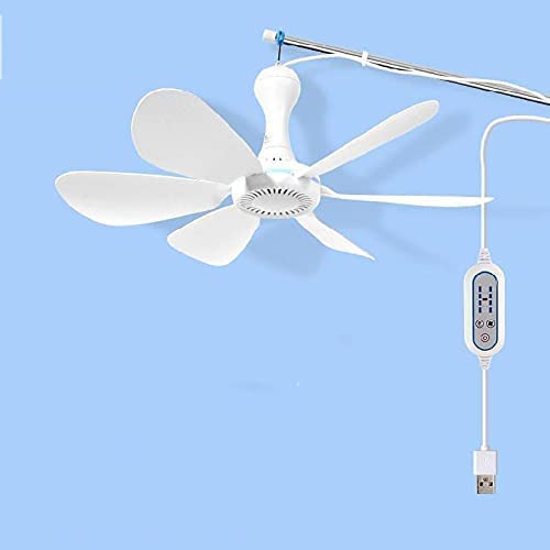 TangDao Mini Mobiler Deckenventilator,4-stufige Windeinstellung USB-betrieben Ventilator Ø42 CM 5W mit Fernbedienung von TangDao