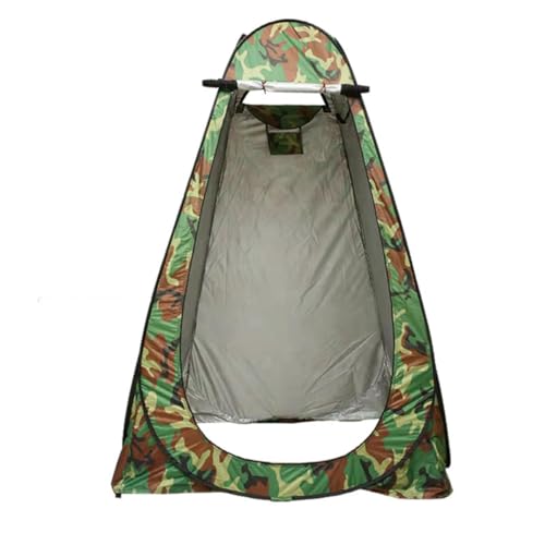 Pop Up Duschzelt Camping Toilettenzelt Umkleidezelt Tragbar Sichtschutz Zelt für Outdoor Wandern Strand (Armeegrün-Camouflage) von TangDao