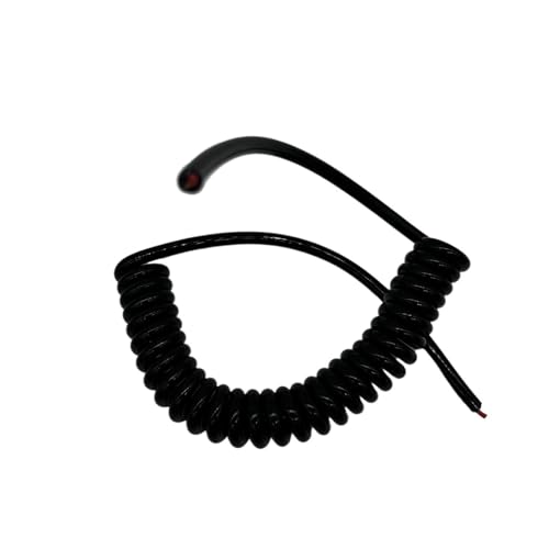 Gewundene Spirale 15AWG Netzkabel 2 Adern Federdraht Spiralkabel 1,5 Quadratmillimeter Stretchlänge erweiterbares Kabel Spanndraht(2.5 meters) von Tangerniu