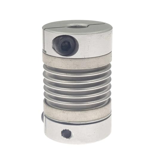 Tangerniu 1 Stück D40 L55 gewellte elastische Kupplung, 10 mm bis 22 mm Innenloch, flexible Wellenkupplung aus Aluminiumlegierung for Schrittmotor Wellengelenk(16mm x 22mm) von Tangerniu