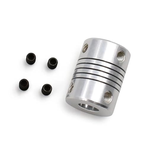 Tangerniu 1 stücke D19 L25 Aluminium Flexible Kupplung 3mm 4mm 5mm 6,35mm 8mm 10mm Bohrung CNC Schrittmotor Wellenencoder Koppler Wellengelenk(10mm x 6.35mm) von Tangerniu