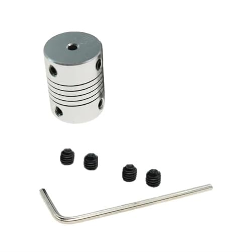 Tangerniu D19 L25 Flexibler Koppler Innenloch Aluminium Wellenkupplung Motoranschluss Wellengelenk(3mm x 8mm) von Tangerniu